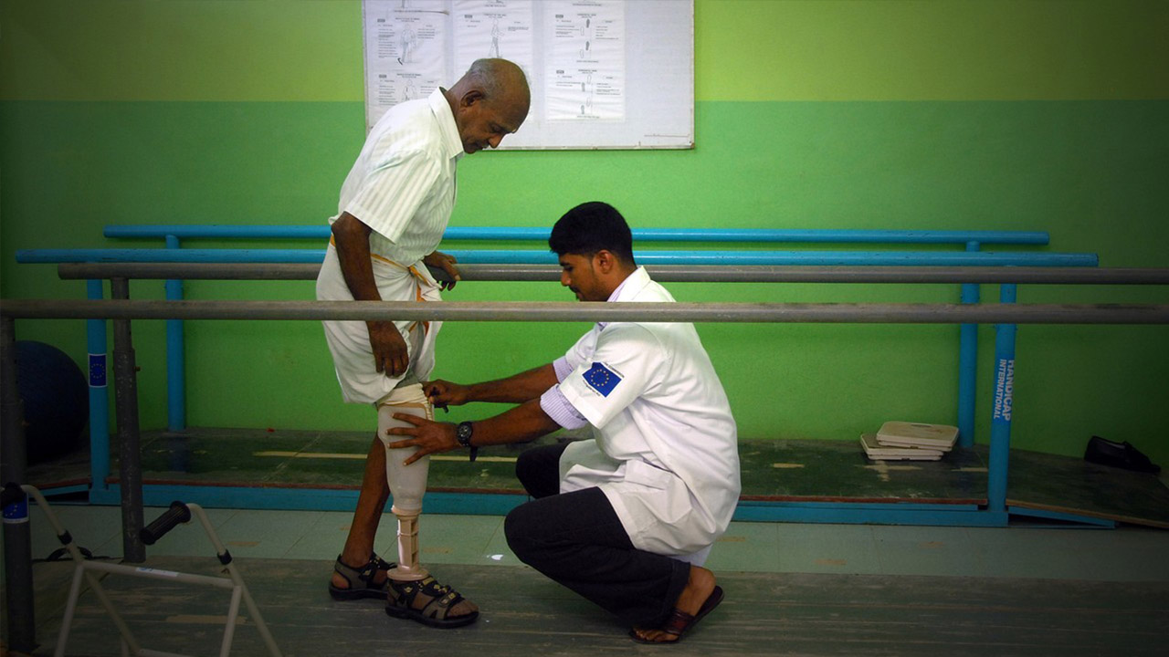 HI Sri Lanka. Bénéficiaire au Centre de réadaption de Batticaloa