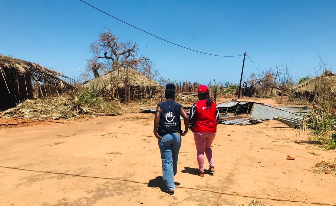 Vue générale des dégâts causés par le cyclone Chido au Mozambique, dans le district de Mecúfi, où HI réalise des évaluations de besoins. 